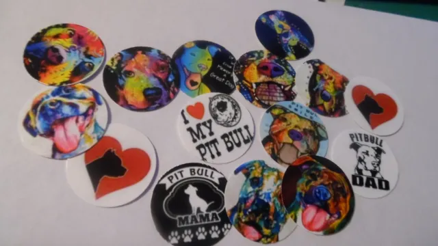 Pre Cut One Inch Bottle Cap Images Pit Bull Free Shipping