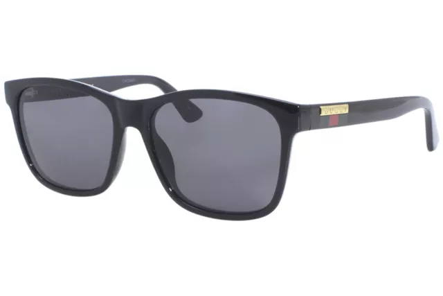 Gucci Gucci-Logo GG0746S 001 Sunglasses Men's Black/Grey Lenses Rectangular 57mm