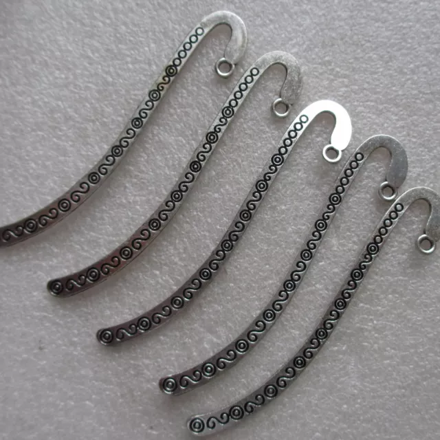 10 TIBETAN SILVER BOOKMARKS, 8cm, FINDINGS - CRAFTS, BEADING, MAKE BOOKMARKS