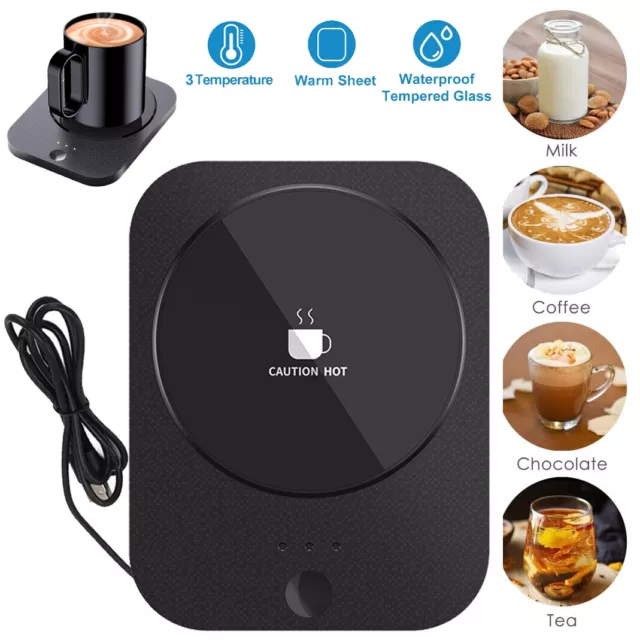 Electric Coffee Mug Heating Mat USB Heating Coaster Drink Cup Warmer Heater Tray