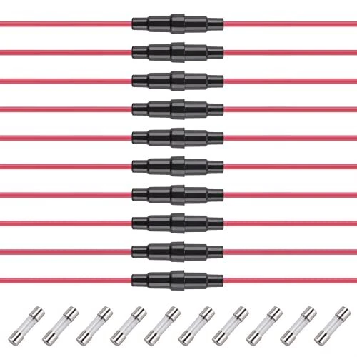 Rantecks 10PCS 5x20mm AGC en Ligne Titulaire de fusible Porte-fusibles de Typ...