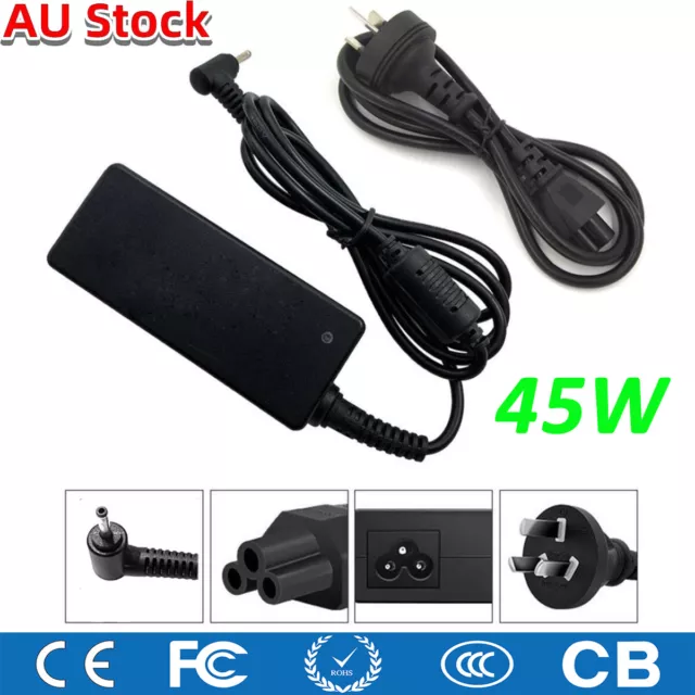 Laptop Charger Power For ACER PA-1450-26 45W Ac Adapter Power Cable 3.0*1.1MM AU