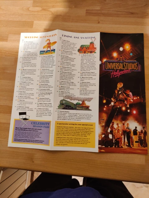 VINTAGE UNIVERSAL STUDIOS Guide/Brochure 1990 - Vgc EUR 5,82 - PicClick IT