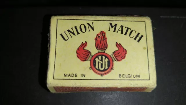 Ancienne Boite d'Allumette Union Match Made in Belgium Vintage Matches