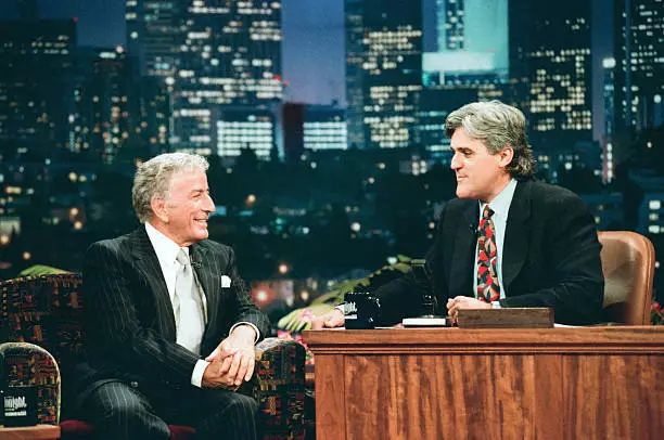 Musical Guest Tony Bennett On Leno 1995 Old Television Photo 3