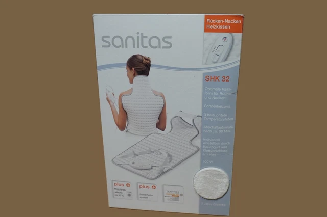 SANITAS SHK32 Rücken-Nacken-Heizkissen mit waschbarem Bezug Größe 54 x 38 cm