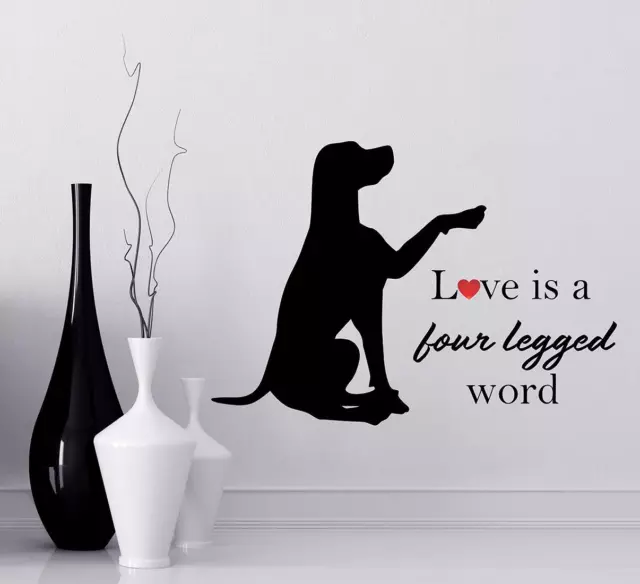 Dog Animals Quotes Removable Decal Art Mural Wall Sticker Home Room Diy Decor