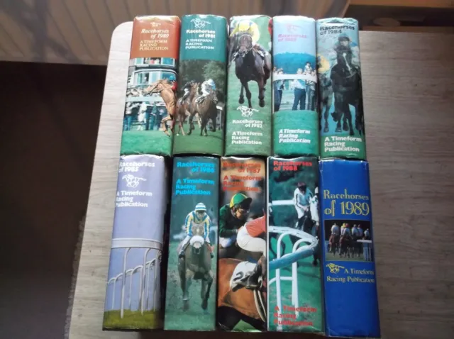 Timeform "Racehorses Of The 80'S" 10 Books In  Minimum V/G Condition