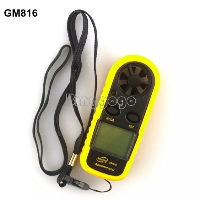 LCD Mini Digital Anemometer Luftgeschwindigkeitsmesser NTC Thermometer -