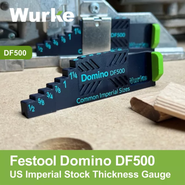 Imperial Thickness Gauge for the Festool Domino DF500 • Height Fence • US Sizes