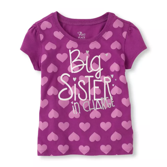 NEW "Big Sister in Charge" Little Girls Graphic Shirt 18-24 Months 2T 3T 4T Gift