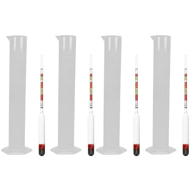 4 set manuale riutilizzabile densimetro per sciroppo d'acero
