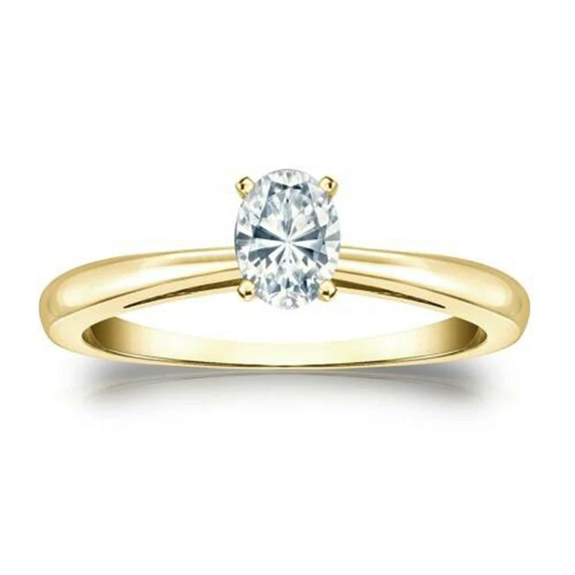 1.05 CT Forme Ovale Fiançailles Solitaire Mariage Promesse Bague Argent Sterling