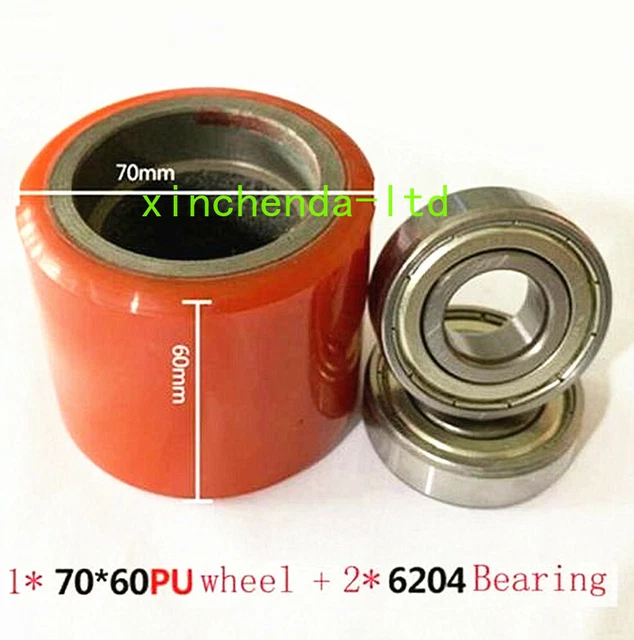 Set Forklift Load Wheel Superior Tire Polyurethane Wheel + Contains 6204 bearing