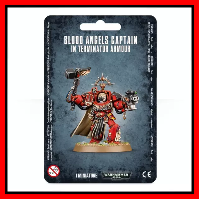 Warhammer 40k Space Marines Blood Angels - Captain in Terminator Armour