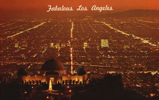 Postcard CA Los Angeles California Aerial View 1972 Chrome Vintage PC G8957