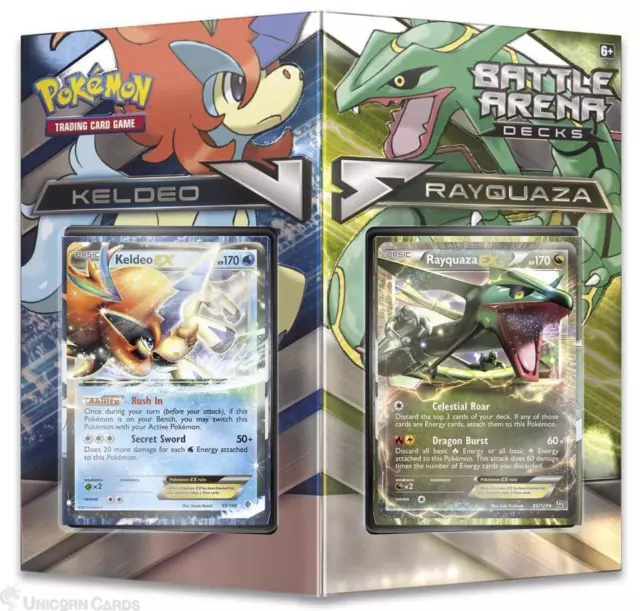 Pokemon TCG Battle Arena Decks: Rayquaza vs. Keldeo: 2 x 60 Cards Complete Decks