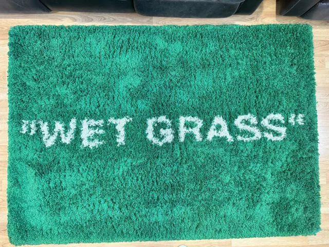 NEW UNOPENED Virgil Abloh x Ikea Markerad Wet Grass Rug Mat Off White  Limited