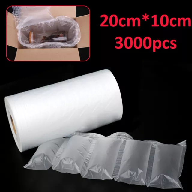 3000Pcs Air Pillow Packaging Bag Air Easi Machine Roll Bubble Packaging Wrap NEW
