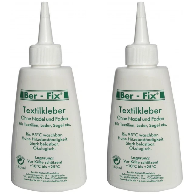 100,00 Euro pro 1kg 2 x Ber-Fix Textilkleber - Inhalt: 150 Gramm