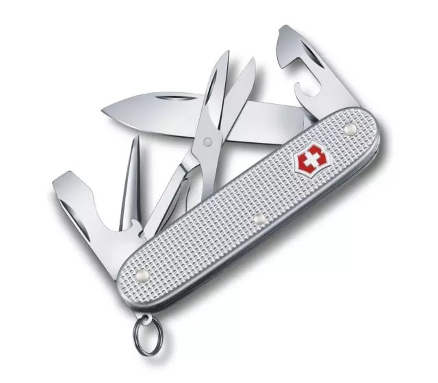 Victorinox Pioneer X Swiss Army Knife With Scissors Silver Alox #35244