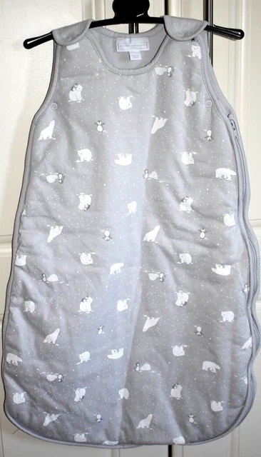 The Little White Company grauer Eisbär SCHLAFSACK 2,5 Tog 0-6 Monate NEU