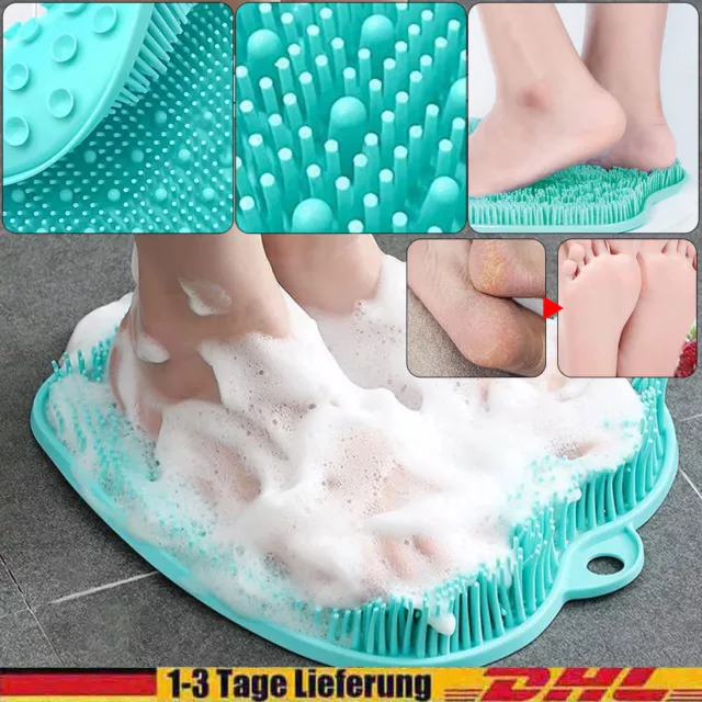 Fußbürste Badbürste Körperbürste Fußpflege Bürste Fuß Massage Peeling Dusche Spa