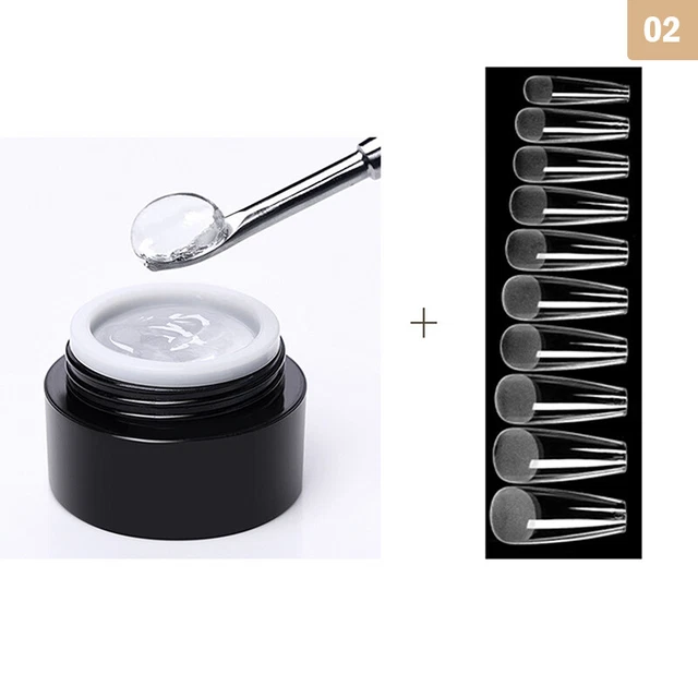 3D Solid Gel Solid Nail Tips Gel Transparent Soak Off UV LED Nail Art Gel ql