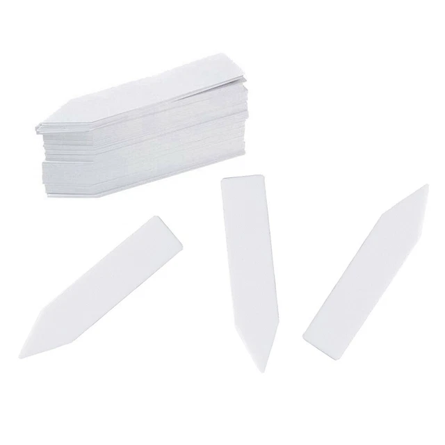 Bulk Hardware Etichette Per Piante In Plastica - 150 Mm (15,2 Cm), Bianche - Confezione Da 100 Pezzi Per Identificazione Fiori E Ortaggi