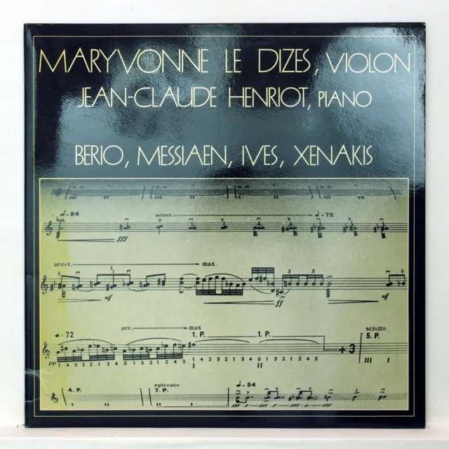 MARYVONNE LE DIZES violin BERIO MESSIAEN IVES XENAKIS – ADDA LP NM