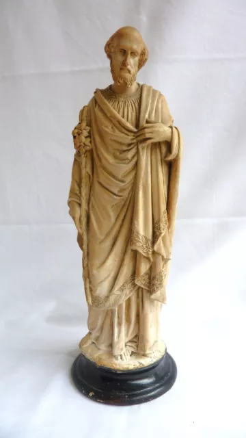Statue ancienne de Saint Joseph en platre Signé