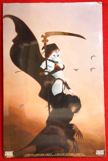 Chaos Comics Lady Death & Evil Ernie Limited Edition 11x17 Print 2500pcs, Sealed