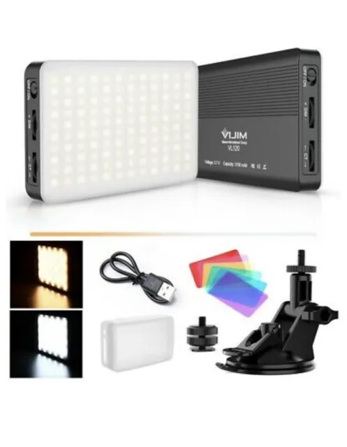 Kit de transmisión en vivo de succión LED VIJIM panel de lámpara portátil (más ventosa)..