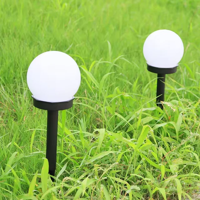 SOLAR GARDEN BALL Light Lamp White Globe LED Decorative Waterproof ...
