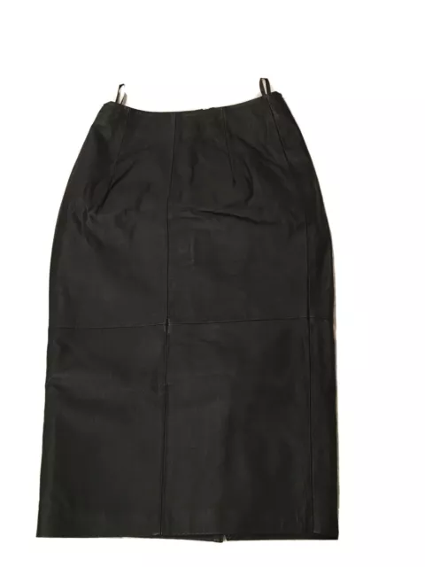 Portmans black leather pencil skirt hotsell