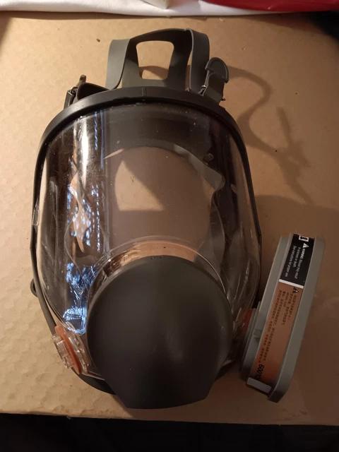 Full Face organic vapors shield has Niosh 66001CN filter