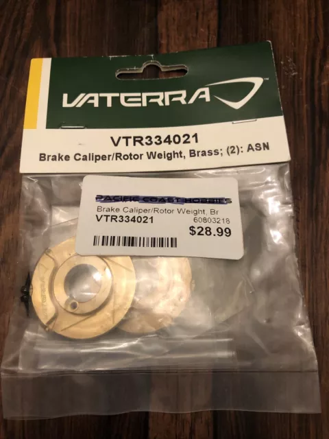vaterra vtr333021 brake caliper/rotor weight brass )2): asn