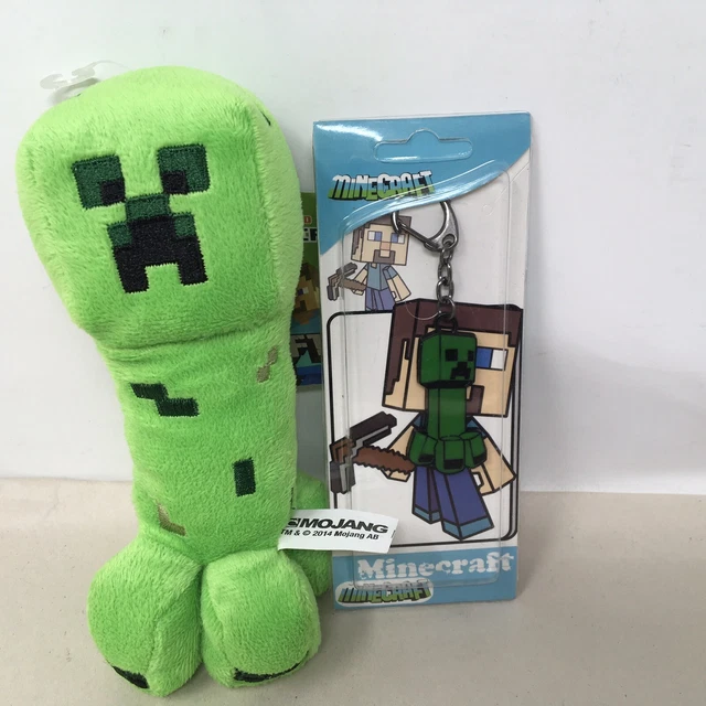 MINECRAFT CREEPER PLUSH 7.5 ” + Keychain Official Plushie Mojang 2014