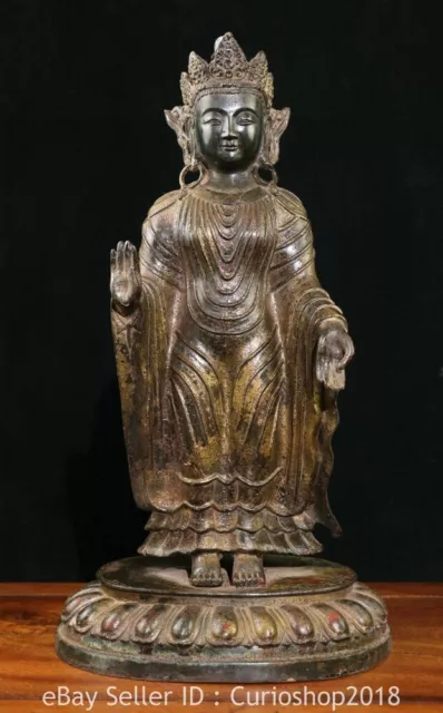 18.8&OLD TIBET BUDDHISM Copper Thousand Clothes Buddha Mother Buddha ...