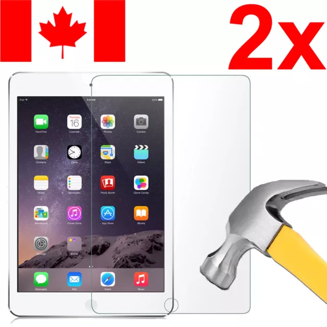 2x TEMPERED GLASS SCREEN PROTECTOR FOR APPLE IPAD