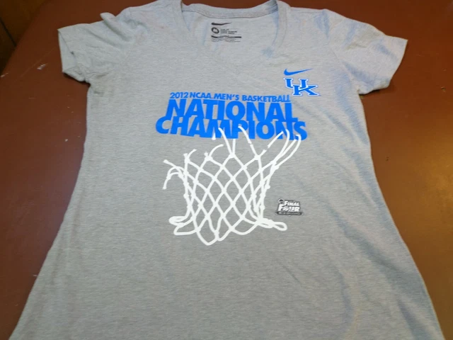 Nike Kentucky Wildcats T- Shirt Womens Medium Slim Fit 2012 Basketball Champ I0