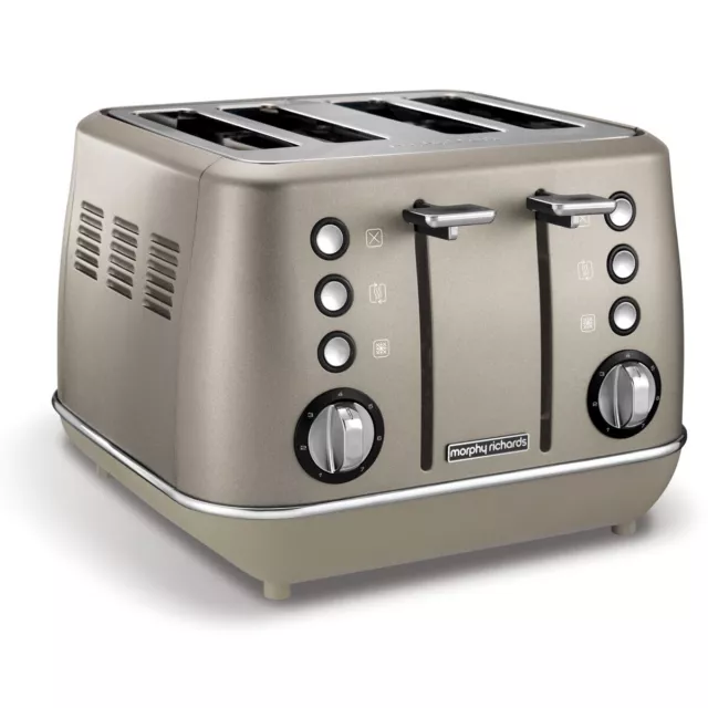 ‎Morphy Richards Evoke Premium 4-Slice Toaster - Platinum