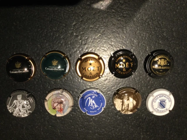 lot de 10 capsules de champagne