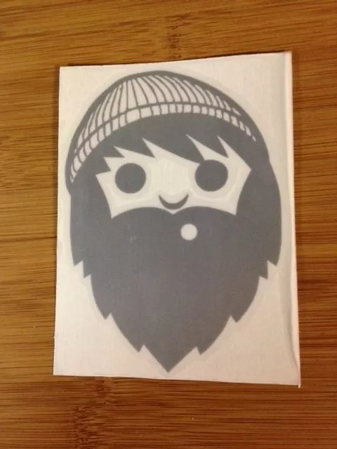 Neff beard vinyl sticker snowboard bmx clothing surf ski snow beanie swag