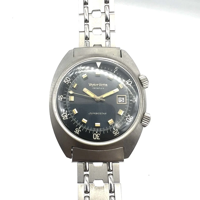 Montre Vintage Suisse Wyler Automatique Rectangulaire - Acier, Mouvement ETA 2658