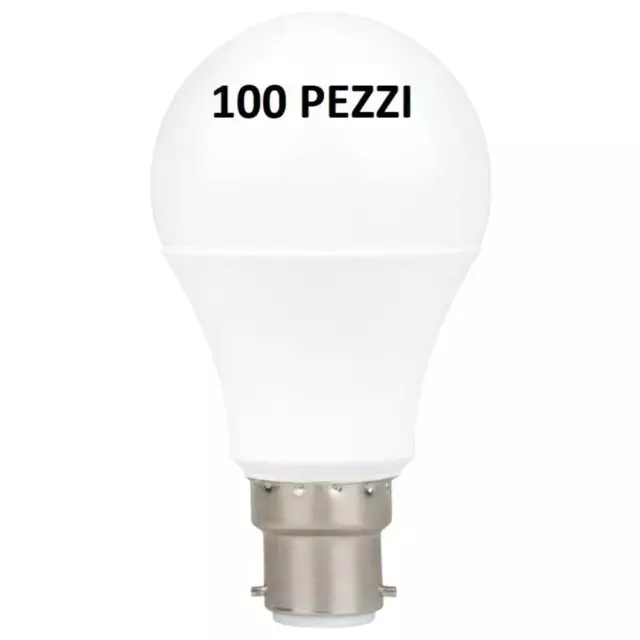 Stock da 100 pezzi LAMPADINE LED a baionetta da 7W, luce fredda bianca