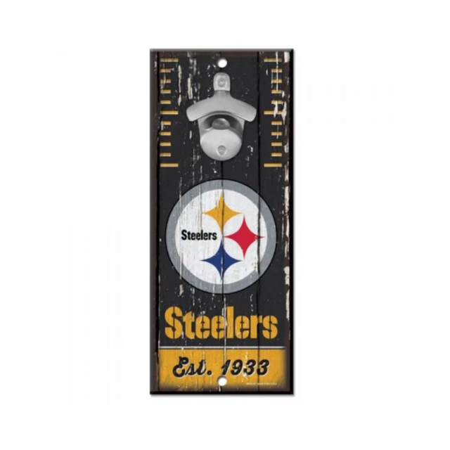 Pittsburgh Steelers Sign Wood 5x11 Bottle Opener ML1