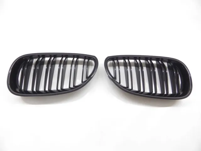 BMW 5er E61 E60 Bj 2003-2010 Set Nieren schwarz glanz Kühlergrill