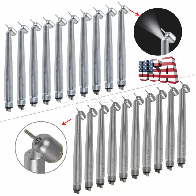 NSK Style LED E-generator Dental 45° Degree Turbine High Speed Handpiece 4 Hole