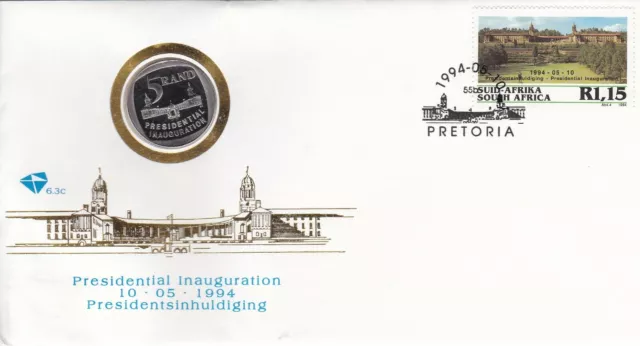 RSA3011) South Africa Commemorative FDC, 1994 Presidential Inauguration 6.3c, 5